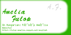 amelia fulop business card